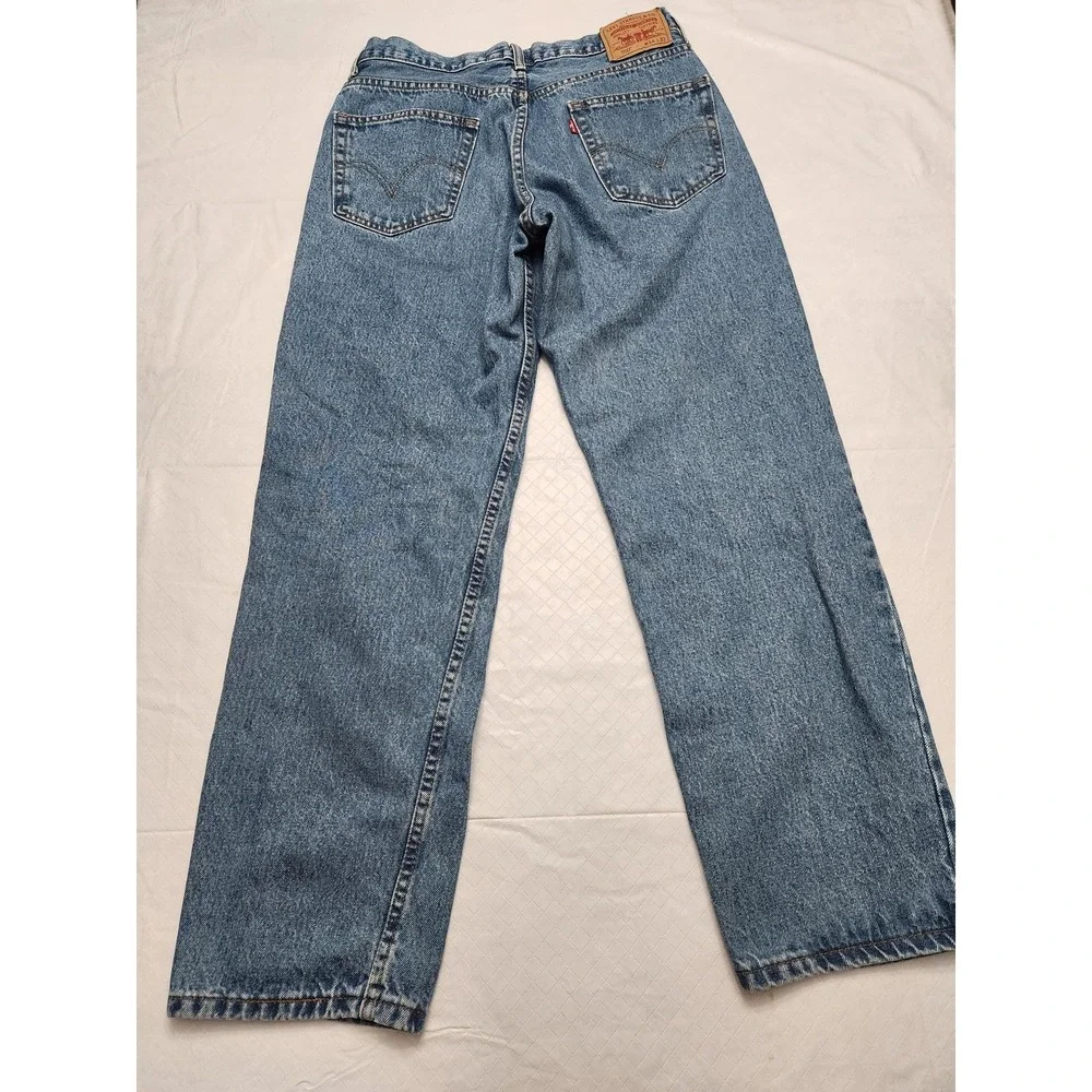 Levis 550 Jeans Mens 34x32 Blue Medium Wash Relaxed Tapered Denim Pants